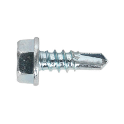 Sealey Self Drilling Screw 4.2 x 13mm Hex Head Zinc DIN 7504K Pack of 100