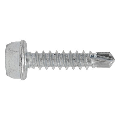 Sealey Self Drilling Screw 4.2 x 19mm Hex Head Zinc DIN 7504K Pack of 100
