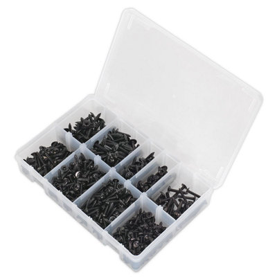 Sealey Self Tapping Screw Assortment 700 Pieces Flanged Head BS 4174 ...
