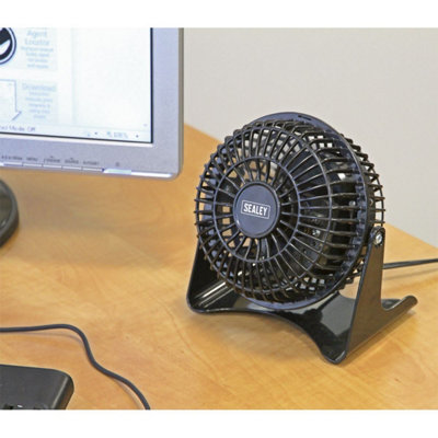 Sealey SFF04 4 Inch Pivoting Mini Desk Office Work Fan
