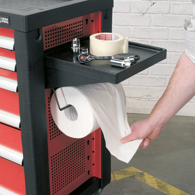 Sealey Side Shelf & Roll Holder For AP24 Series Tool Chest Box Black AP24ACC2