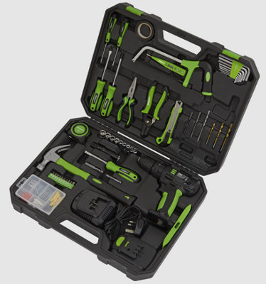 Sealey Siegen 18V Li Ion Combi Drill In Complete Tool Kit S01224