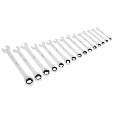 Sealey Siegen Combination Ratchet Spanner Set 15pc S01247