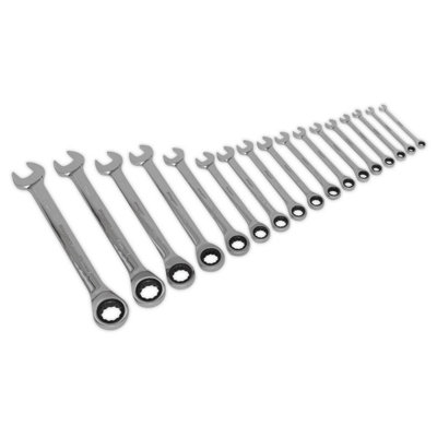 Sealey Siegen Combination Ratchet Spanner Set 17pc S01156