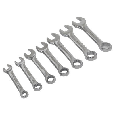 Sealey Siegen Imperial Stubby Combination Spanner Set 7pc S01190