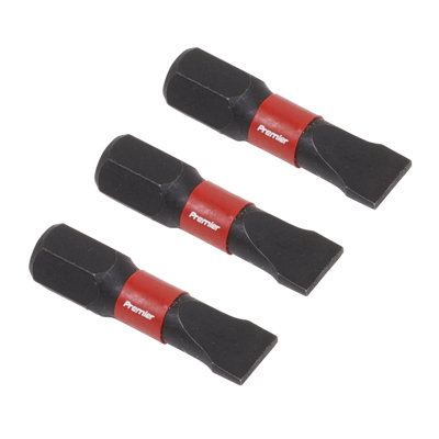 Sealey Slotted 6.5mm Impact Power Tool Bits Forged From S2 Steel 25mm ...