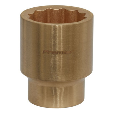 Sealey Socket 28mm 1/2" Square Drive Non-Sparking WallDrive 12 Point NS060