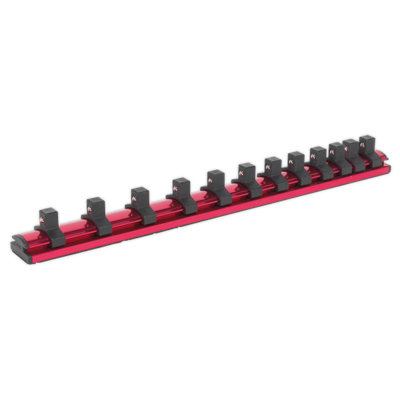 Sealey Socket Retaining Rail Magnetic 3/8" Square Drive 12 Clips AK27083
