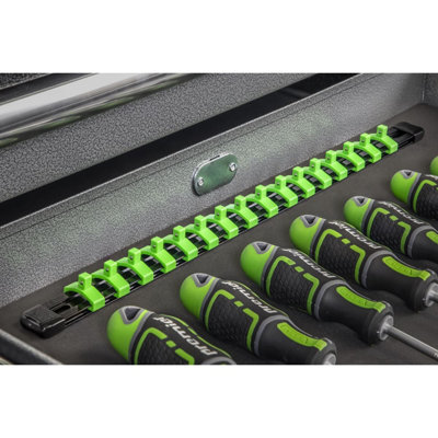 Sealey Socket Retaining Rail With 16 Clips 1/4