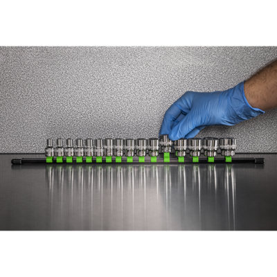 Sealey Socket Retaining Rail With 16 Clips 3/8