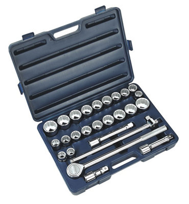 Sealey Socket Set 26 Pcs 3/4" Square Drive 12-Point WallDrive - DuoMetric AK2582
