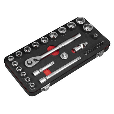 Sealey Socket Set 3/8"Sq Drive 31pc - Premier Platinum Series AK7921