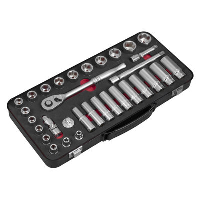 Sealey Socket Set 3/8"Sq Drive 32pc - Premier Platinum Series AK7922