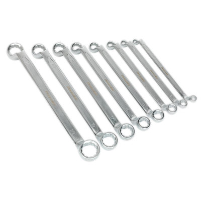 Sealey Spanner Set Offset Double End Ring 8pc Metric Lifetime Guarantee AK6327