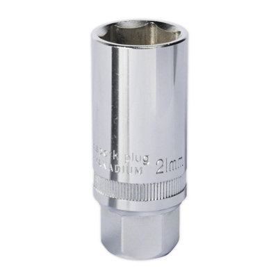 Sealey Spark Plug Socket 21mm 3/8"Sq Drive Magnetic AK6541