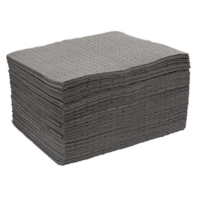 Sealey Spill Absorbent Pads Fast Acting High Retention Pack of 100 SAP01 - 5