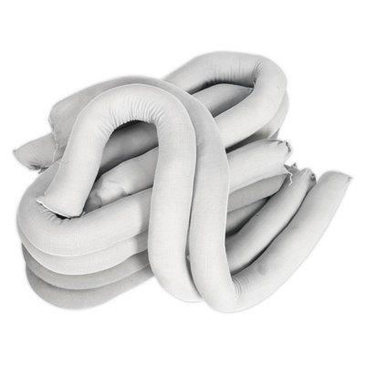 Sealey Spill Absorbent Socks With Extra Thick Skin 60mm x 1.2m Pack of 100 SAS10