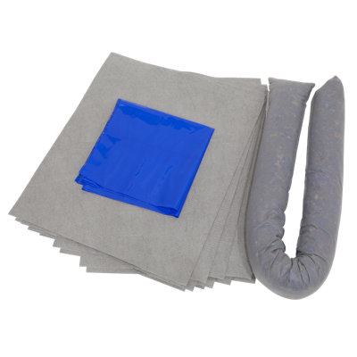 Sealey Spill Control Kit 15 Litres Pad - 500 x 400mm Sock - 80mm x 1.2m SCK15