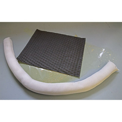 Sealey Spill Control Kit 30L - Pad x15 Sock x3 Disposal Bag With Ties x1 SCK30