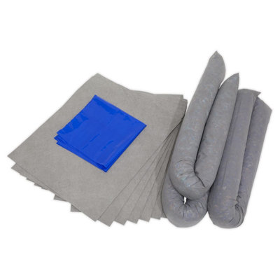 Sealey Spill Control Kit 30L - Pad x15 Sock x3 Disposal Bag With Ties x1 SCK30 - 6