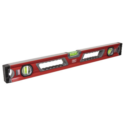 Sealey Spirit Level UV Resistant & Shockproof Vials 600mm Tool - Red AK9866