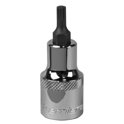 Sealey Spline Socket Bit M5 1/2" Drive Forged Chrome Vanadium Steel Tool SBS010