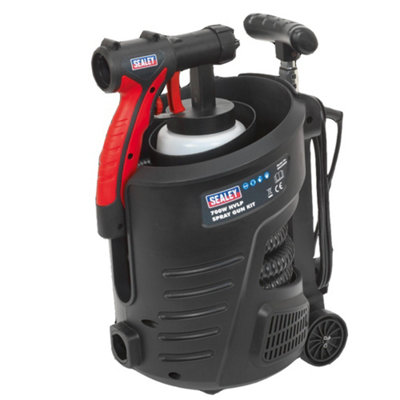 Sealey Spray Gun Kit Oil Water or Based Paint Stains Interior Exterior HVLP3000