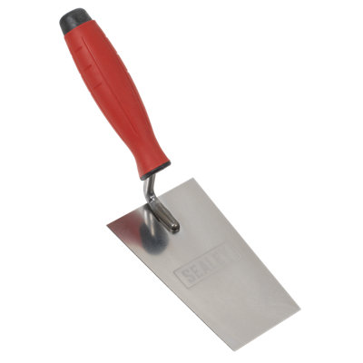 Sealey Stainless Steel Filler Trowel Rubber Handle 140mm Soft Grip Versatile