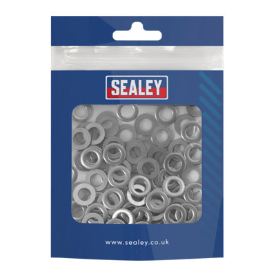 Sealey Stainless Steel Flat Washer Din 125 M6 Size 100 Pieces Stainless Steel