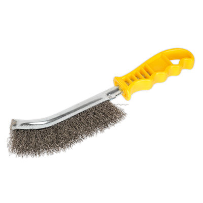 Sealey Stainless Steel Wire Brush With Composite Plastic Handle Curved WB05Y