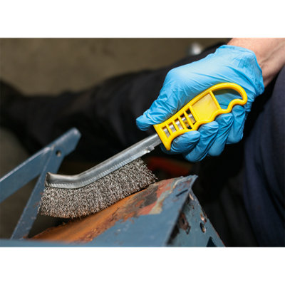Sealey Stainless Steel Wire Brush With Composite Plastic Handle Curved WB05Y