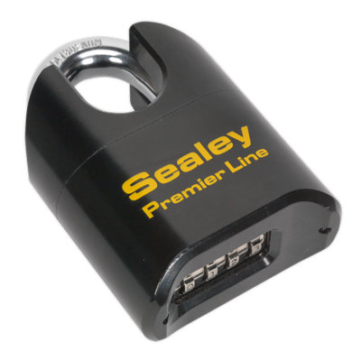 Sealey Steel Body Combination Padlock Shrouded Shackle Heavy Duty 62mm ...