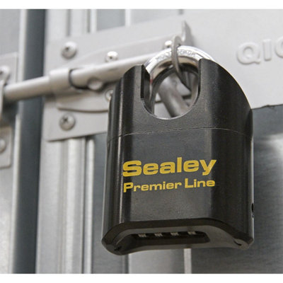 Sealey Steel Body Combination Padlock Shrouded Shackle Heavy Duty 62mm PL603S - 5