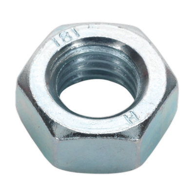 Sealey Steel Nut M14 Zinc DIN 934 Pack of 25 Pieces Metric Hex With Bag SN14