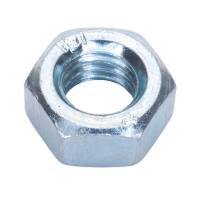 Sealey Steel Nut M8 Zinc DIN 934 Pack of 100 Pieces Metric Hex With Bag SN8