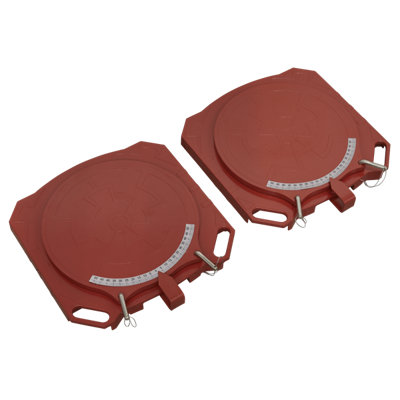 Sealey Steering Turntables Pair Maximum Loading 4000kg per Pair - Red GA44