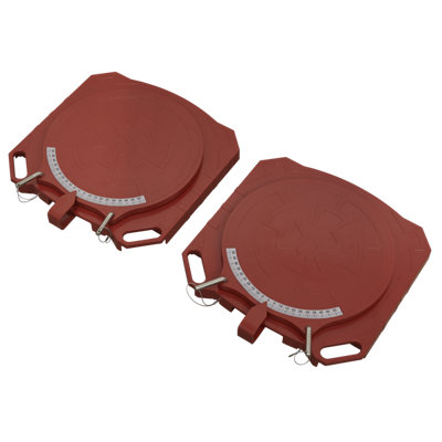 Sealey Steering Turntables Pair Maximum Loading 4000kg per Pair - Red GA44