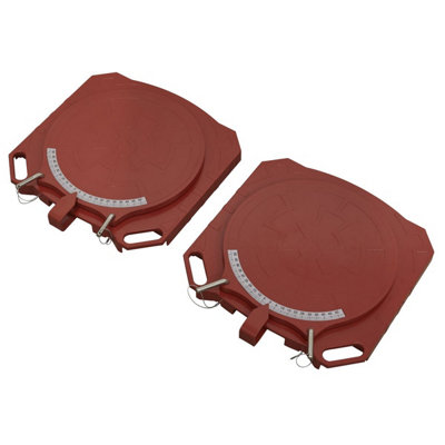 Sealey Steering Turntables Pair Maximum Loading 4000kg per Pair - Red GA44