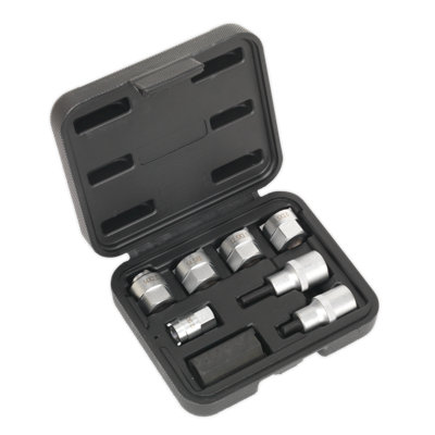 Sealey Strut Nut Set For McPherson 1/2" Square Drive 8 Pieces Silver SX0331