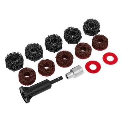 Sealey Stud Hub Cleaner With 1/2" Square Drive Adaptor - 14 Pieces VS8002