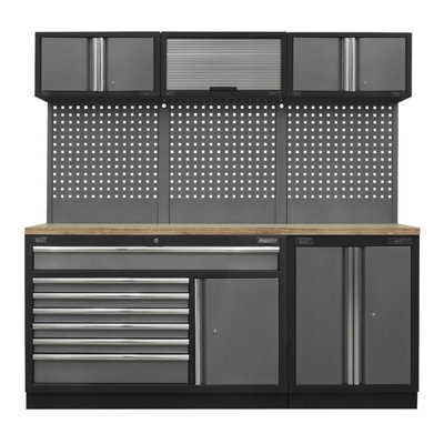 Sealey Superline Pro 2.04m Tool Storage System Pressed Wood Worktop APMSSTACK11W