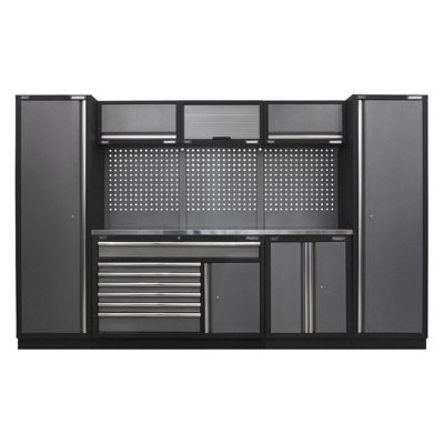 Sealey Superline Pro 3.24m Storage System Stainless Steel Worktop APMSSTACK13SS