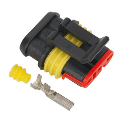 Sealey Superseal Female Connector With Housing Terminals 3-Way Pack of 5 SSC3F