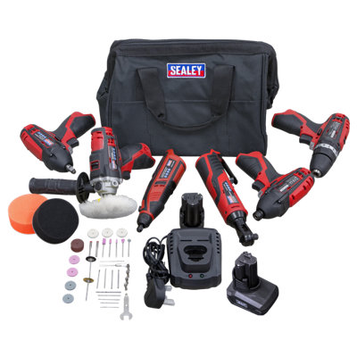 Sealey SV12 Series 6 x 12V Ergonomic Cordless Power Tool Combo Kit CP1200COMBO2 - 3