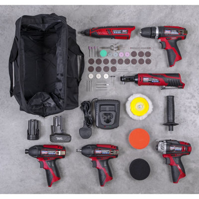 Sealey SV12 Series 6 x 12V Ergonomic Cordless Power Tool Combo Kit CP1200COMBO2 - 4