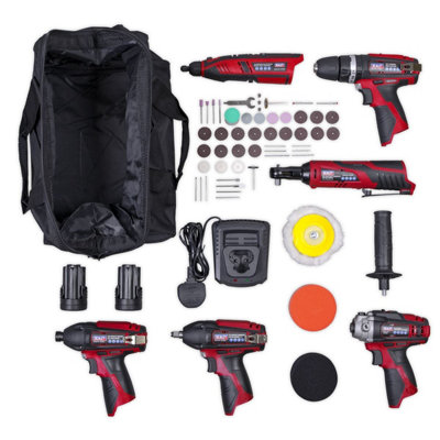 Sealey SV12 Series 6 x 12V Ergonomic Cordless Power Tool Combo Kit CP1200COMBO2 - 7