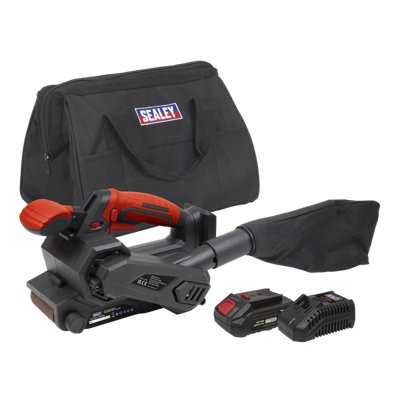 Sealey SV20 Series Cordless Belt Sander Kit 76mm 20V 2Ah 6-Speed CP20VBSKIT1