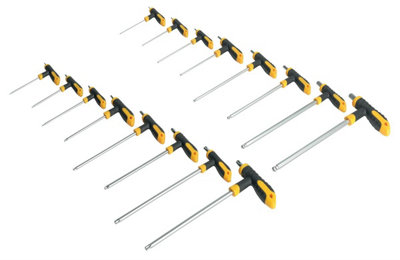 Sealey T-Handle TRX-Star & Hex Key Set With Comfort Grip Handle 16pc S0916