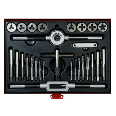 Sealey Tap and Die Set 28 Pieces Split Dies With Machined Lead-Ins Metric AK3028 - 3