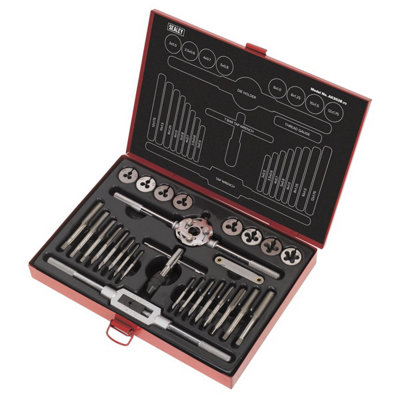 Sealey Tap and Die Set 28 Pieces Split Dies With Machined Lead-Ins Metric AK3028 - 5
